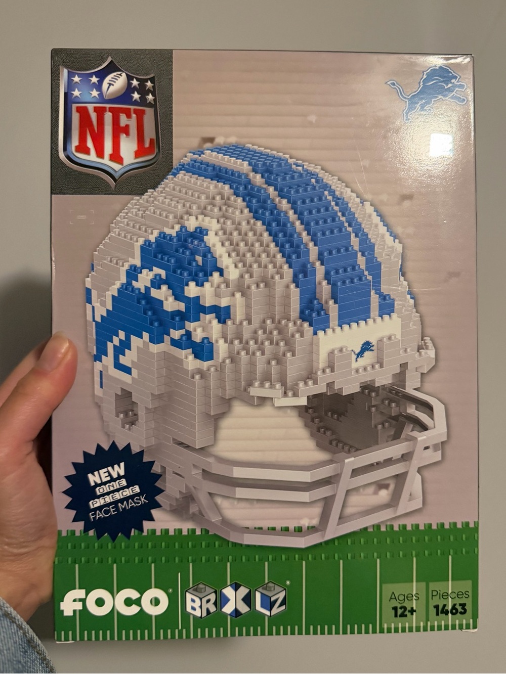 NFL Detroit Lions Replica BRXLZ Mini Helmet Building Block Set